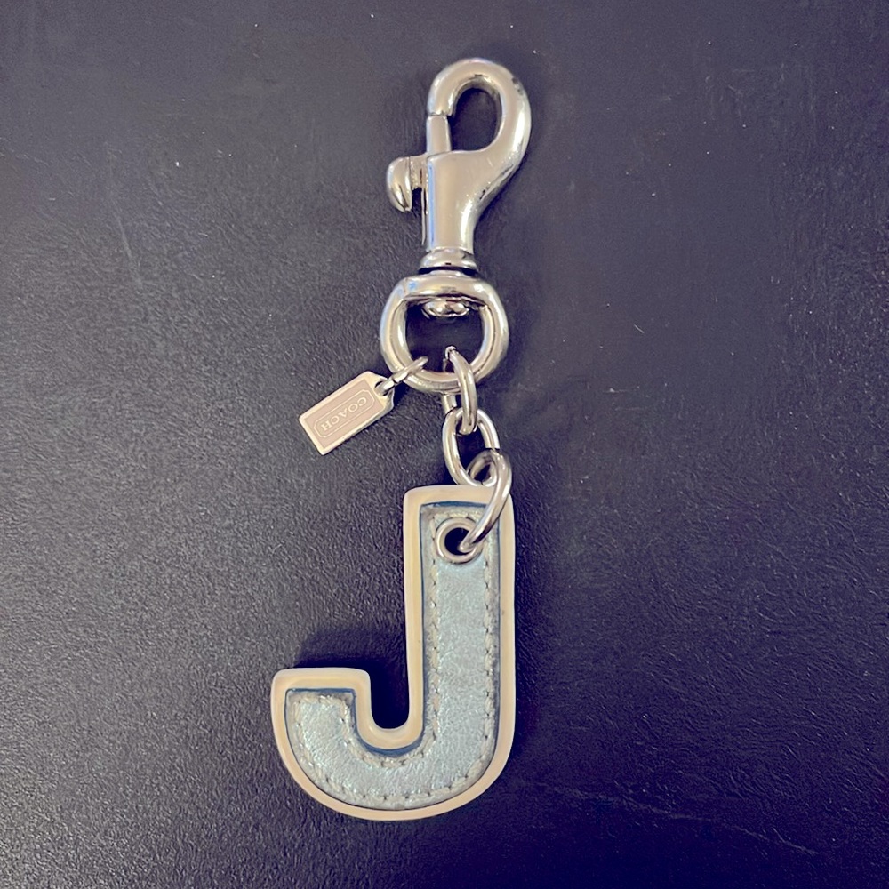 Coach Letter J Keychain